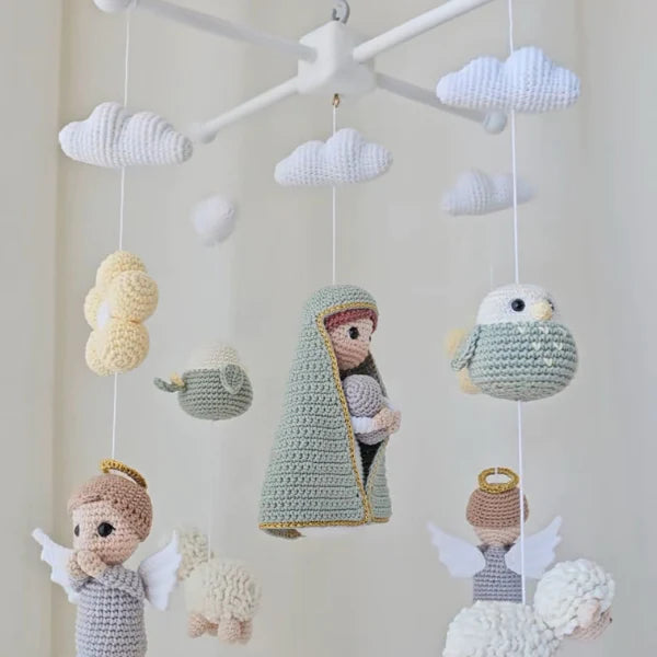 Móbile de Fé | Nossa Senhora e o Menino Jesus - 16 PEÇAS