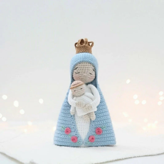 Nossa senhora com Menino Jesus | Em Crochê